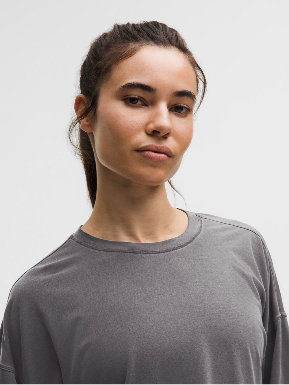 NWT Lululemon EasySet Relaxed Long Sleeve Shirt Wash Dilute Wash Graphite Grey - Picture 4 of 7